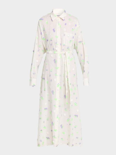 ESSENTIEL ANTWERP Jamanna Embroidered Maxi Shirtdress