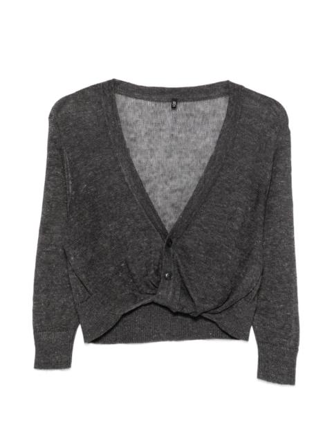 R13 twisted-front knit cardigan
