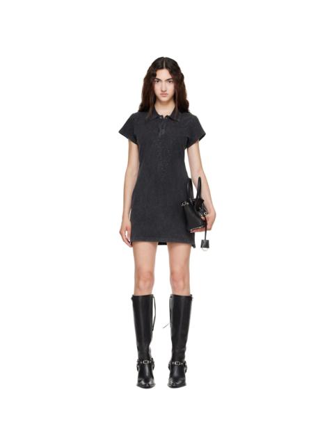 Alexander Wang Black Shrunken Polo Minidress