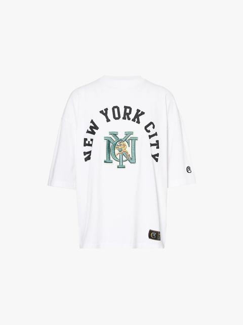 Champion NYC-embroidered relaxed-fit cotton-jersey T-shirt