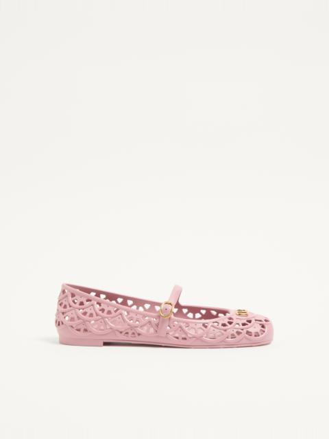 Valentino ONDETTE RUBBER BALLERINA WITH SCALLOP PATTERN 05MM