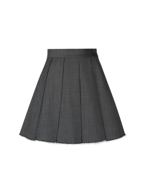 pleated A-line skirt