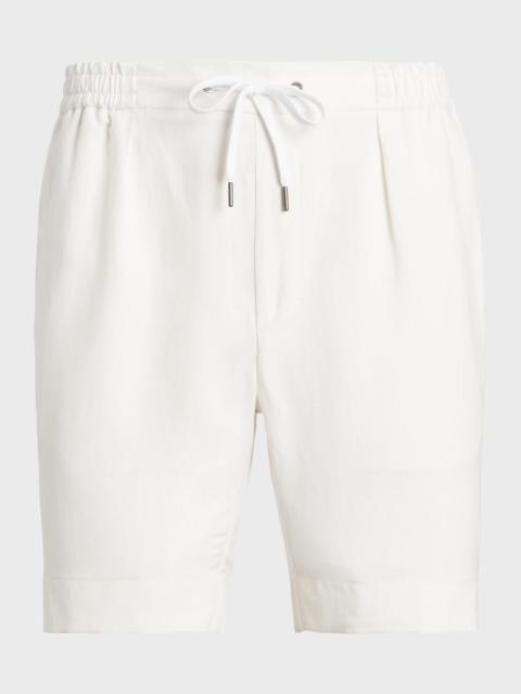Men's Silk and Linen Drawstring Shorts