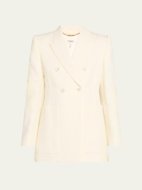 Chloé Cream Hemp Blend Blazer | italist | REVERSIBLE