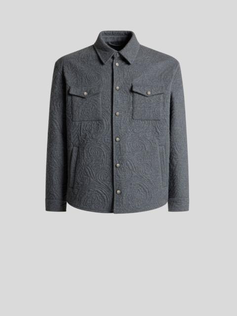 Etro COTTON-BLEND OVERSHIRT WITH QUILT-EFFECT PAISLEY EMBROIDERY
