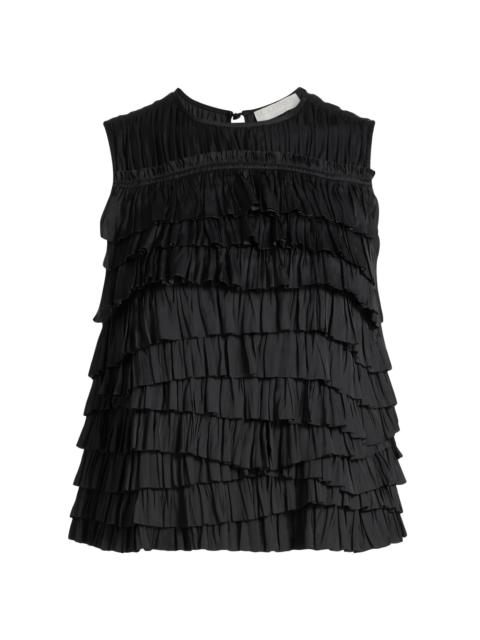ULLA JOHNSON Women's Quinn Satin Plissé Top - Noir