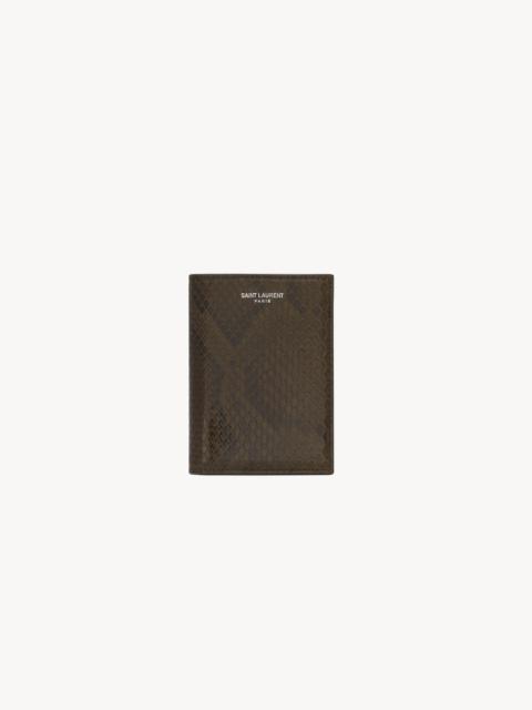 SAINT LAURENT SAINT LAURENT PARIS CREDIT CARD WALLET IN PYTHON