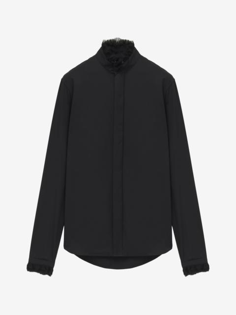 Alexander McQueen Ruffle Detail Poplin Shirt
