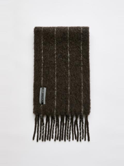 Our Legacy Our Legacy Estate Scarf Brown Pinstripe Fuzzy Alpaca