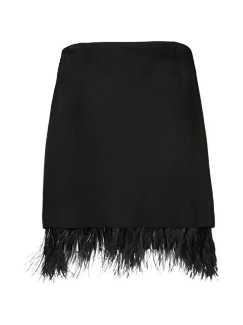 Brunello Cucinelli feather-trim mini skirt