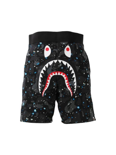 BAPE Space Camo Shark Sweat Shorts 'Black'