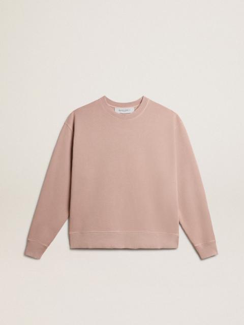 Powder-pink sweatshirt with reverse logo on the back - Asian fit