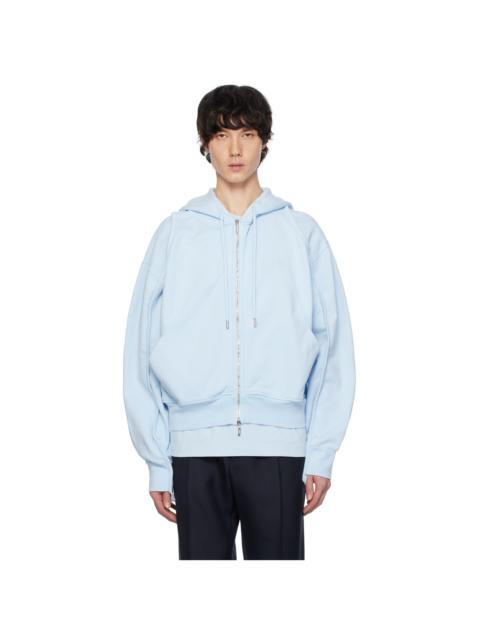 JACQUEMUS Blue 'Le sweater Camargue zippé' Hoodie