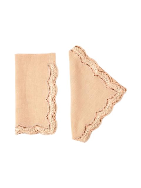 ULLA JOHNSON Scallop Embroidered Napkin