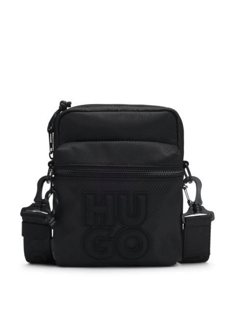 HUGO REPORTER BAG WITH STACKED LOGO