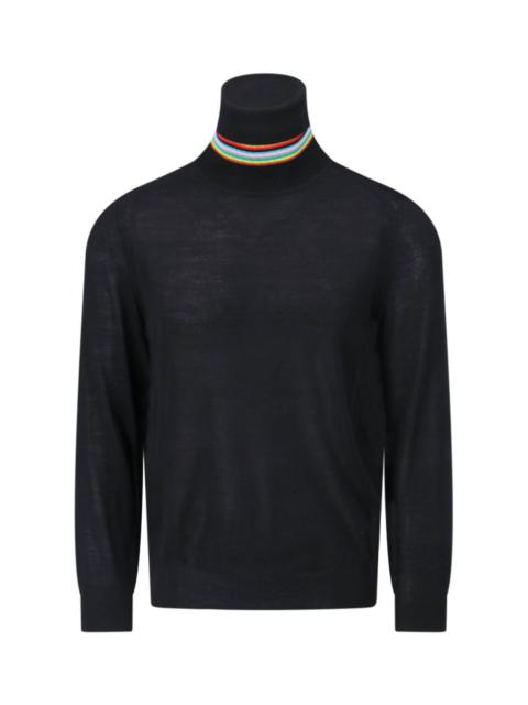 "SIGNATURE STRIPE" TURTLENECK SWEATER