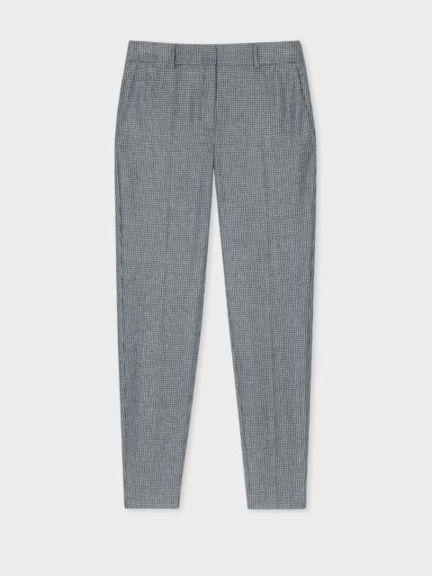 Paul Smith Wool-Blend Micro Check Trousers