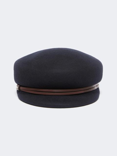 WEEKEND Max Mara OPOSSUM Wool felt baker boy hat - ULTRAMARINE