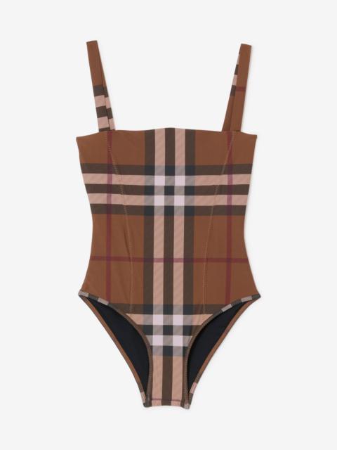 Burberry Check Stretch Nylon Swimsuit