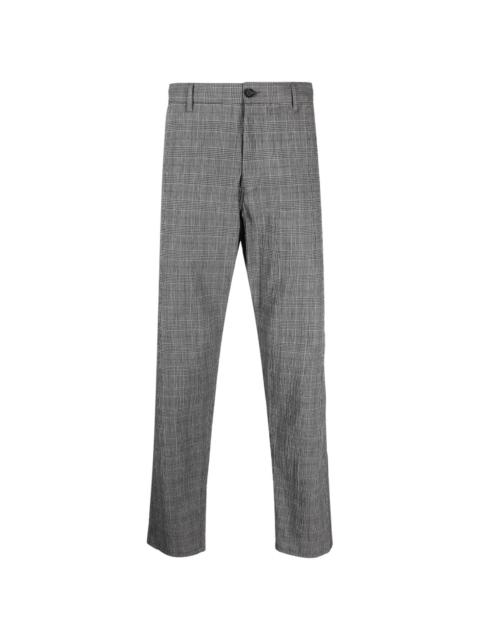 plaid-pattern tailored trousers