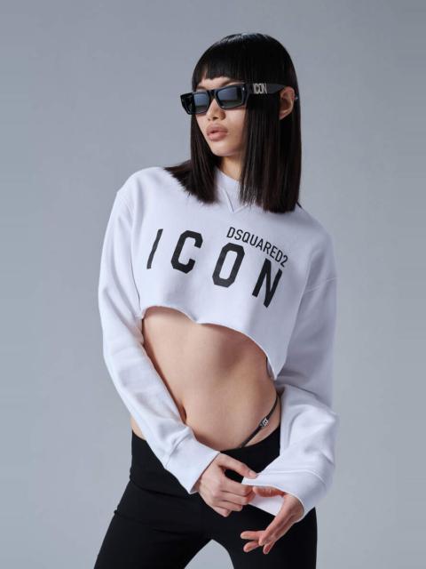 DSQUARED2 BE ICON COOL CROPPED SWEATER