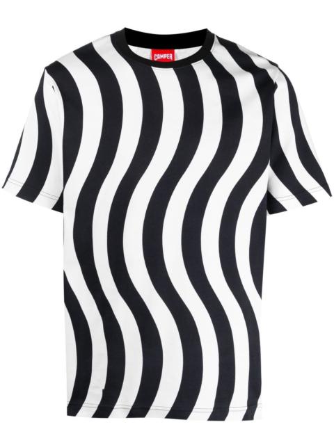 CAMPER wave-print short-sleeve T-shirt
