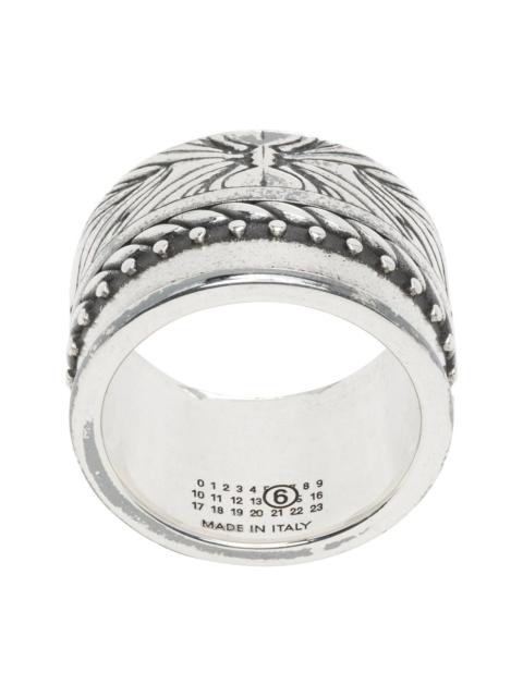 MM6 Maison Margiela Double Floral Motif Ring