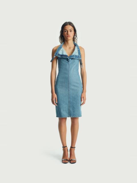 COPERNI Belt Halter Neck Dresses Blue | wananluxury | REVERSIBLE