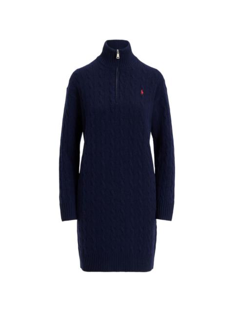 Polo Ralph Lauren cable knit zip mini dress