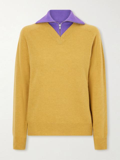 MM6 Maison Margiela Ribbed wool-blend sweater Mustard