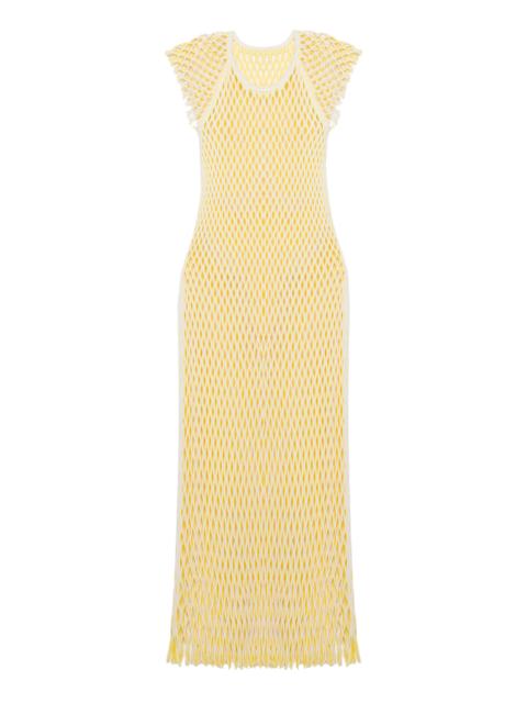 SIMKHAI Faylen Knit Midi Dress yellow