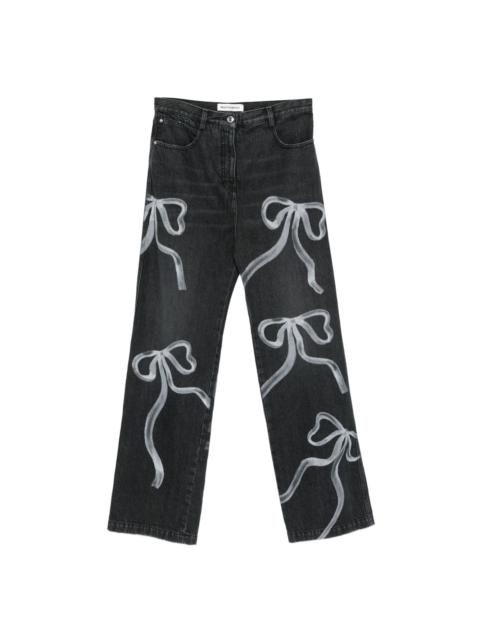 MACH & MACH bow-print jeans