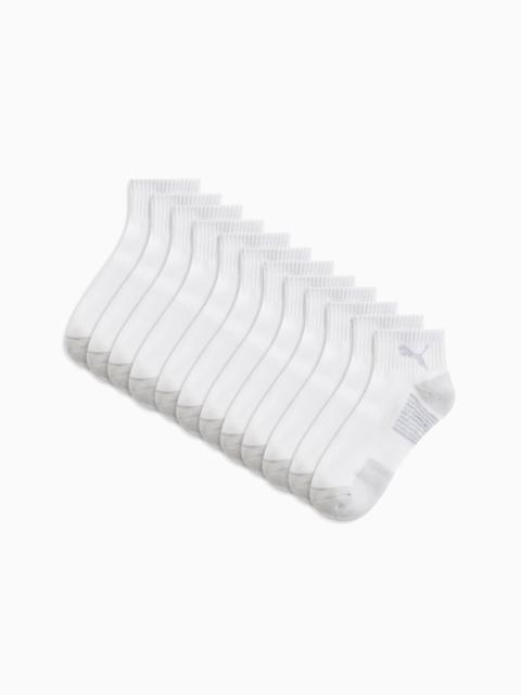 PUMA Women's Half-Terry Quarter Length Crew Socks (6 Pairs)