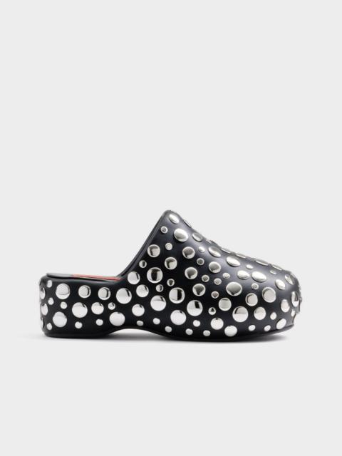 SIMONMILLER Studded Bubble Clog In Black/Silver