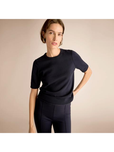 M.M.LaFleur Becca Pointelle Tee - 365 Cotton Silk Knit
