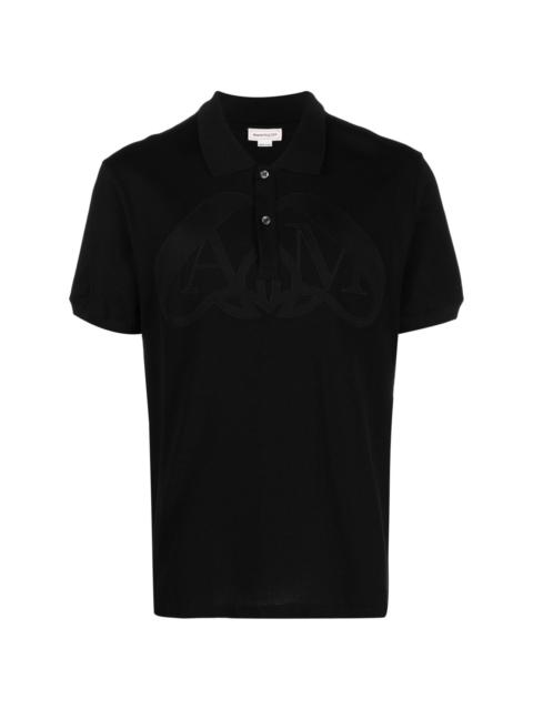 logo-embroidered polo shirt