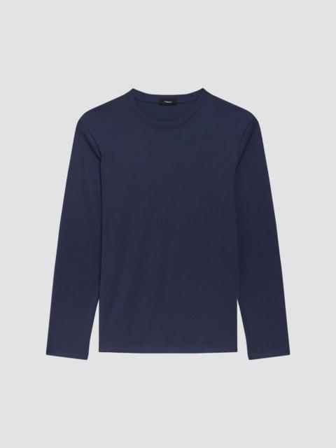 Theory Men's Essential Long-Sleeved Crewneck T-Shirt - Baltic