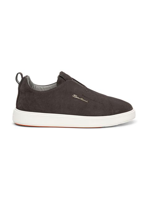 Men’s grey suede slip-on sneaker