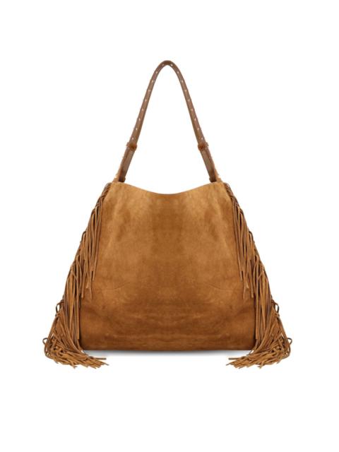 Christian Louboutin fringe-detail suede backpack