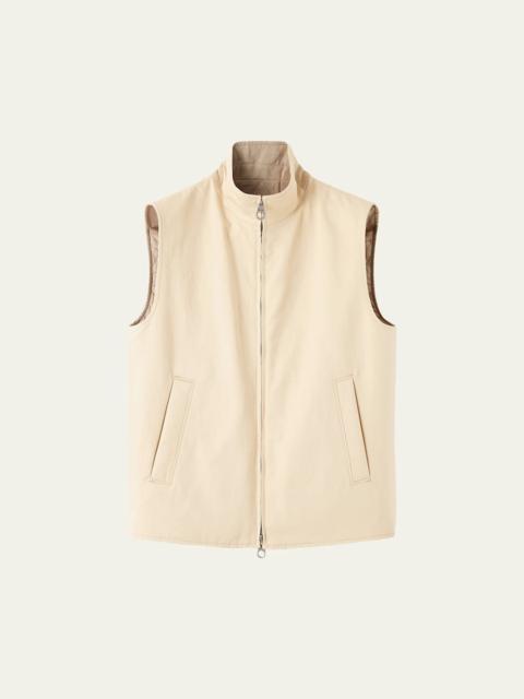 Loro Piana Men's Grian Reversible Full-Zip Vest