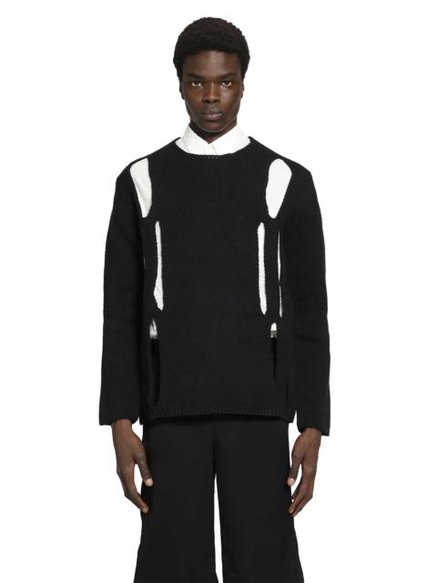 Comme des Garçons Homme Plus Cut-out Sweater In Poly Cotton Knit