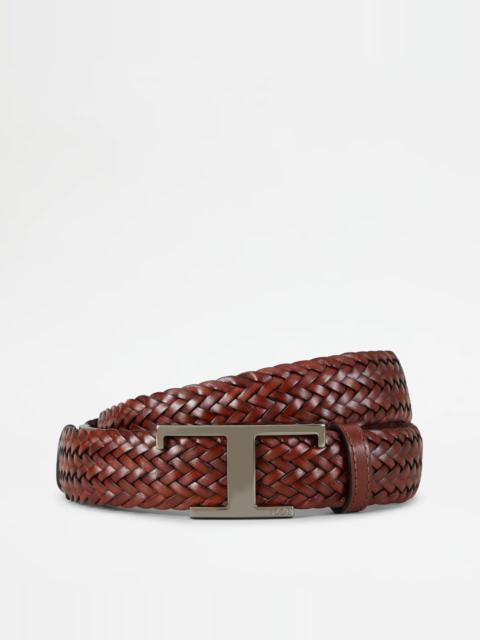 Tod's LEATHER BELT - BROWN