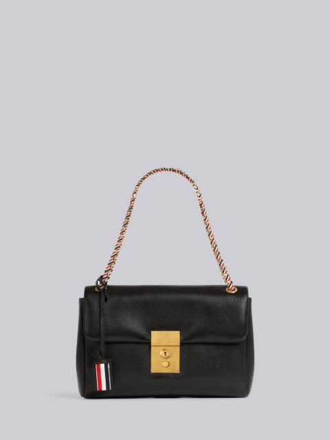 Thom Browne Black Lamb Leather Mrs. Thom Flap Shoulder Bag