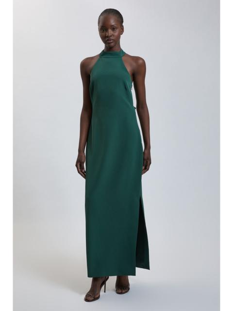KAREN MILLEN Soft Tailored Halterneck Open Back Maxi Dress