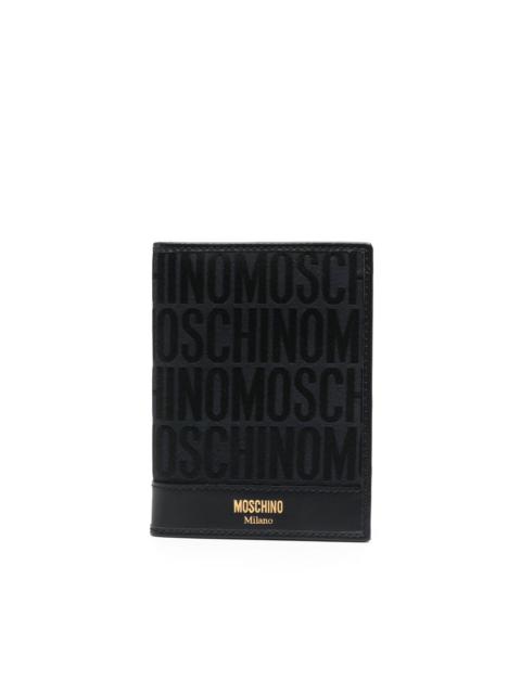 Moschino jacquard logo bi-fold wallet