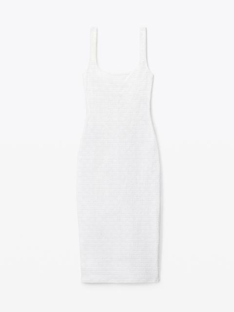 CAMI DRESS IN TEXTURED JACQUARD JERSEY