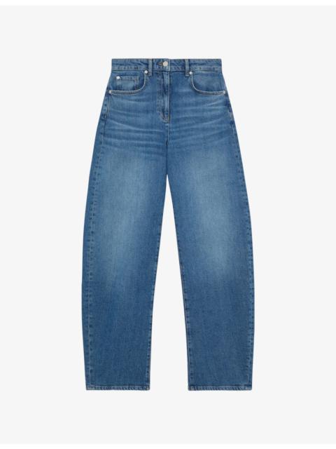 REISS Sabel Barrel-Leg Denim Jeans