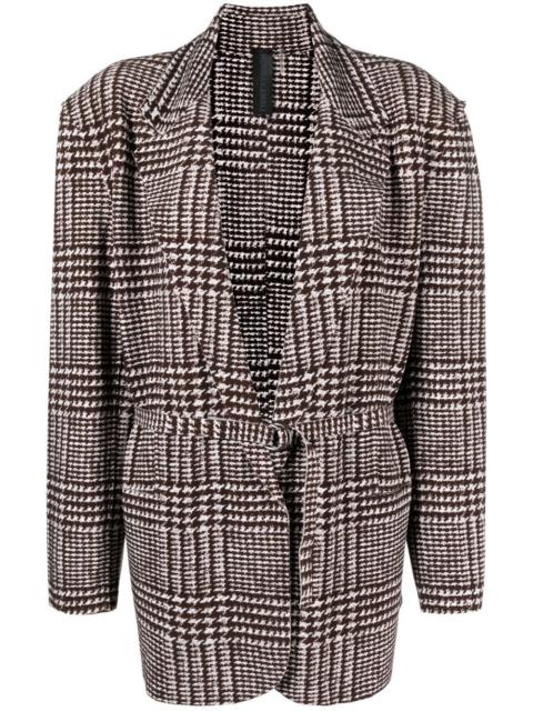 NORMA KAMALI Glenn Plaid Tweed single-breasted blazer
