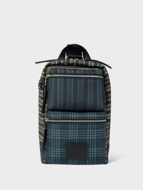Paul Smith Multicolour Mixed Check and Stripe Sling Bag