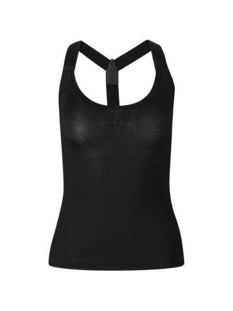 logo-appliqué racerbank tank top